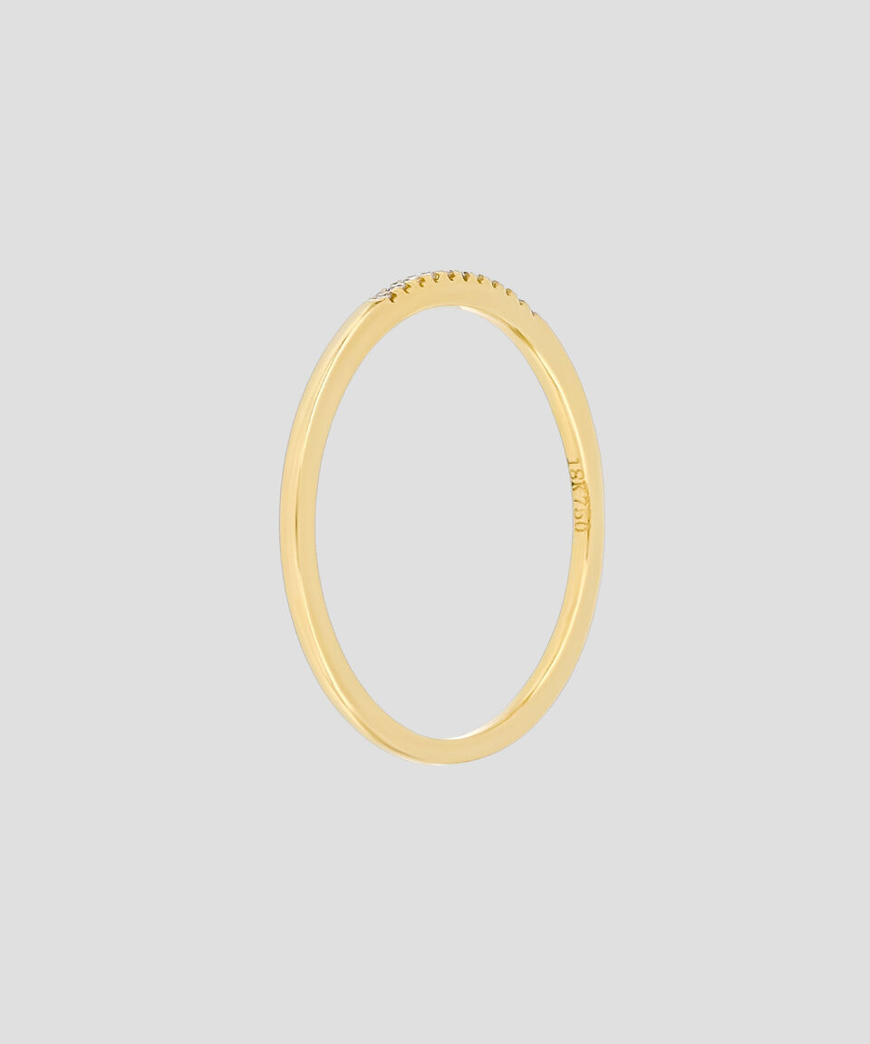 Eugenia Anillo Churumbela En Oro Amarillo De 18 Kts Con Diamantes Mujer