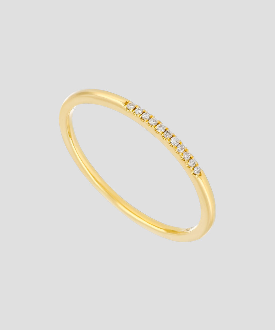 Eugenia Anillo Churumbela En Oro Amarillo De 18 Kts Con Diamantes Mujer