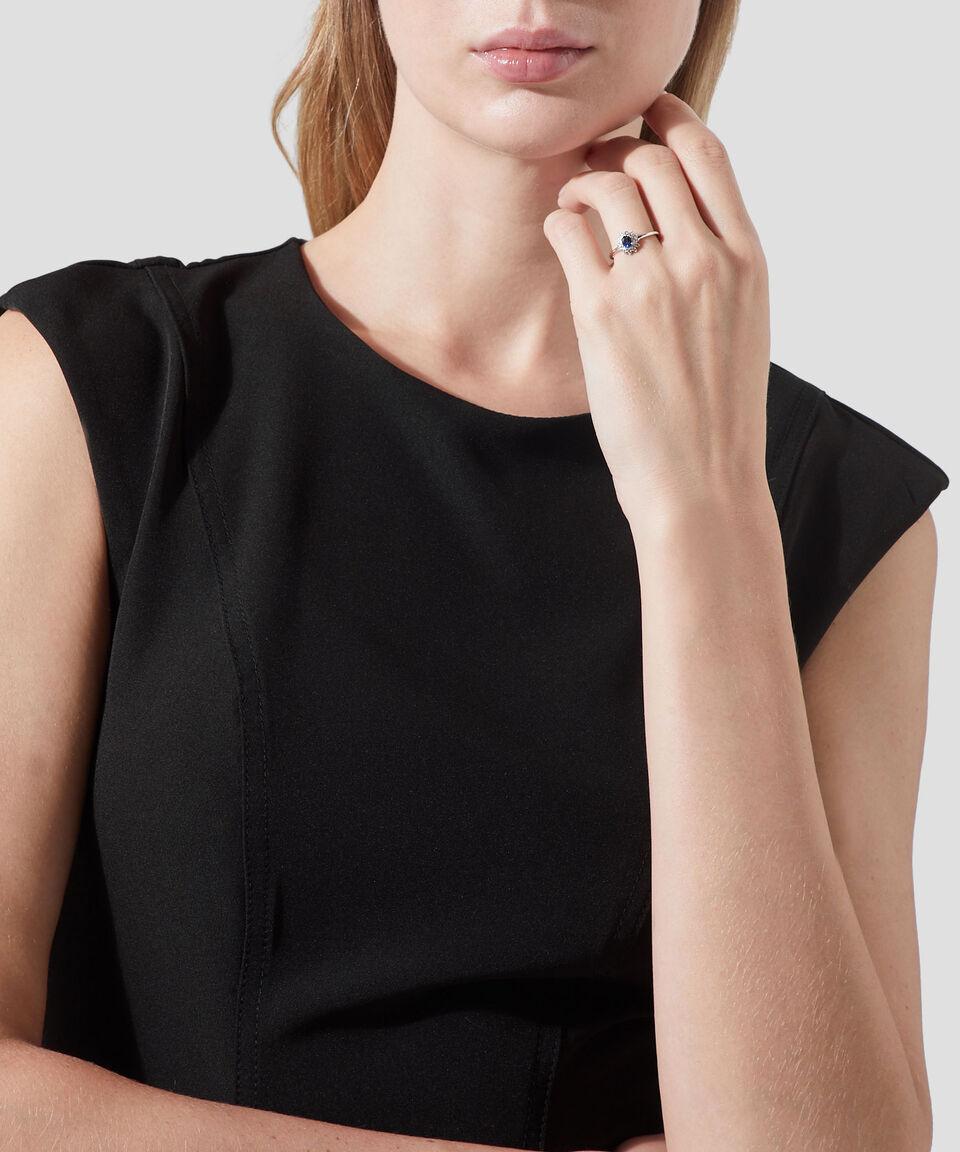 Eternity Anillo En Oro Blanco De 14 Kilates Con Incrustación Mujer