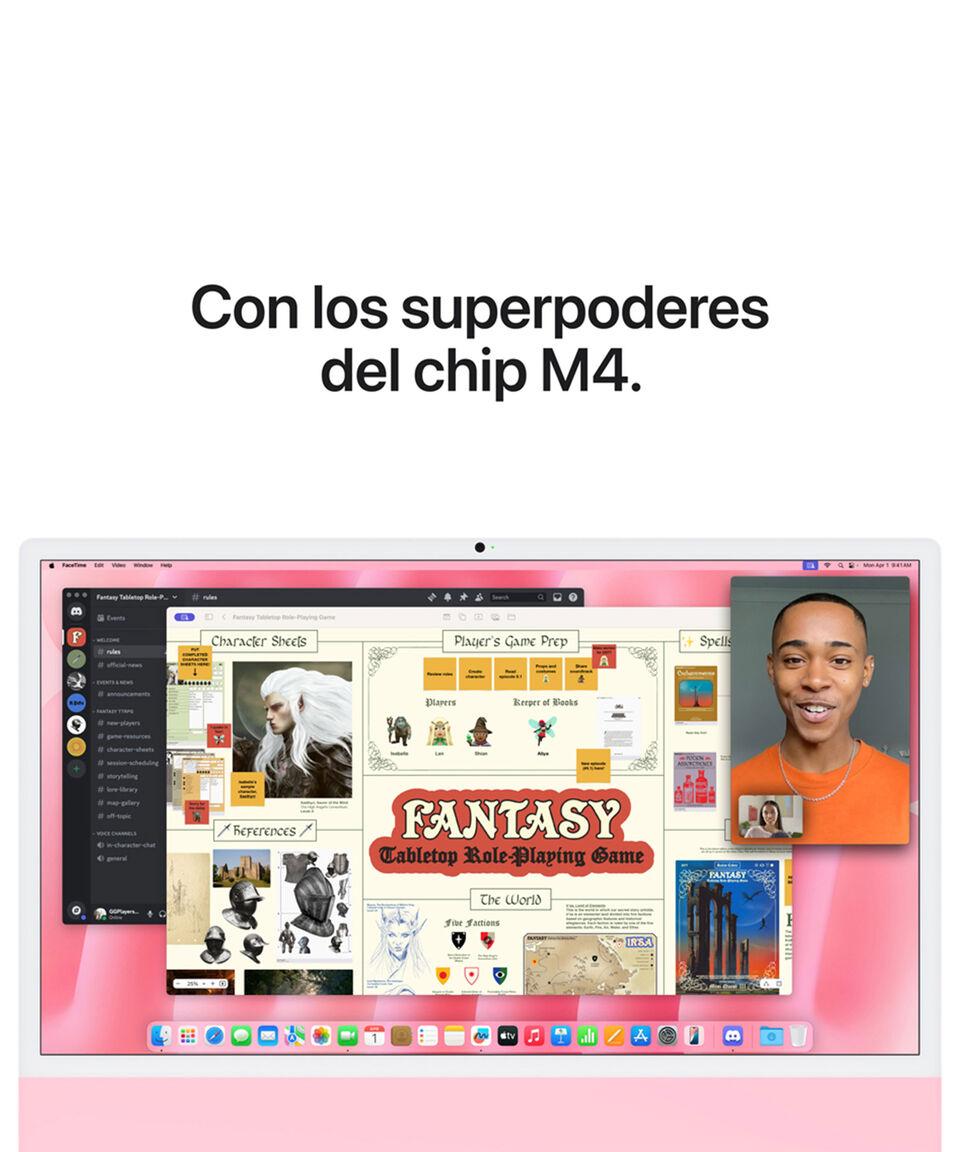 Apple IMac 24" Chip M4 RAM 16 GB 8 GPU 256 GB Rosa