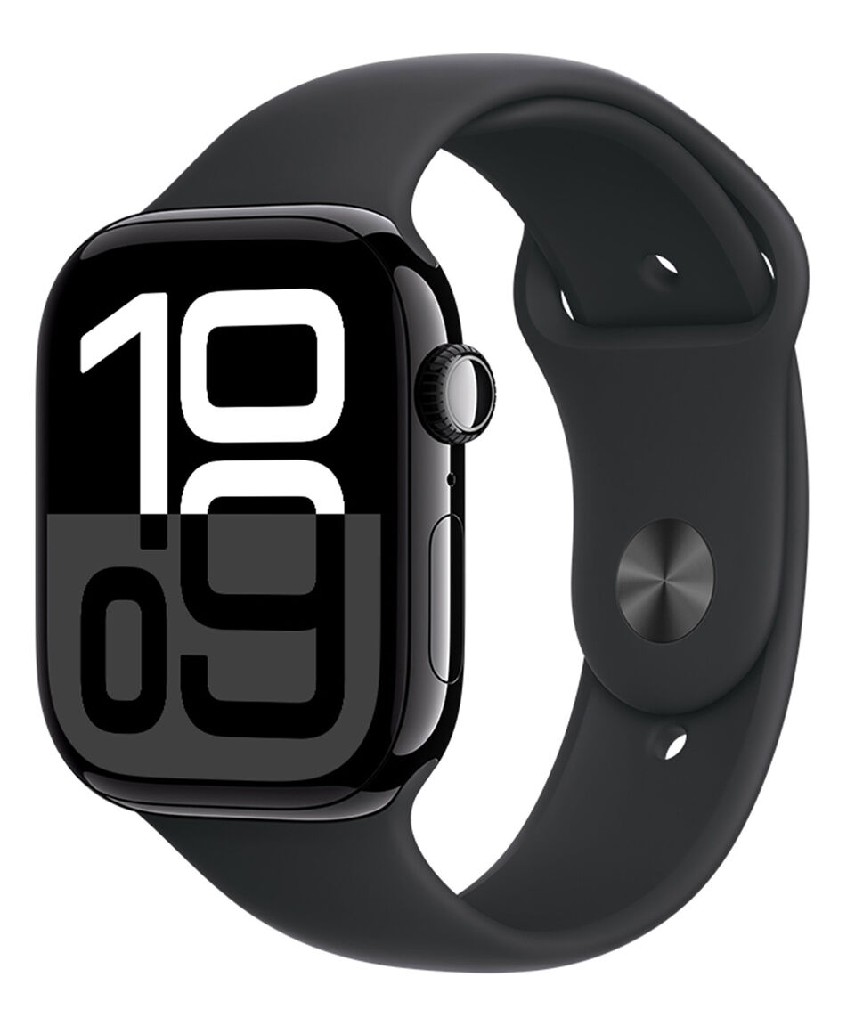 Apple Apple Watch Series 10 GPS Caja De Aluminio Negro Azabache De 46 Mm Correa Deportiva Negra - M-L