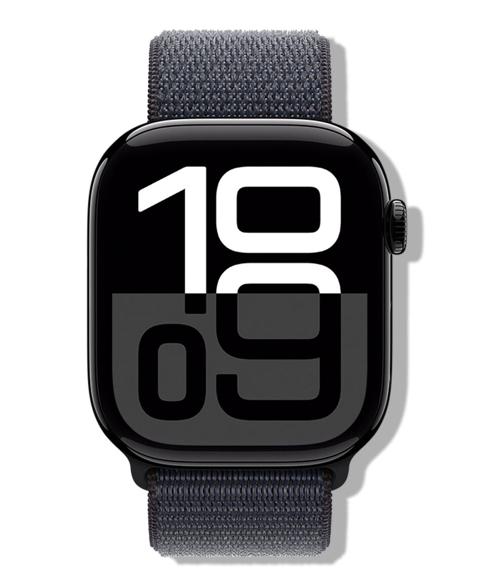 Apple Apple Watch Series 10 GPS Caja de aluminio negro azabache de 46 mm Correa loop deportiva color tinta