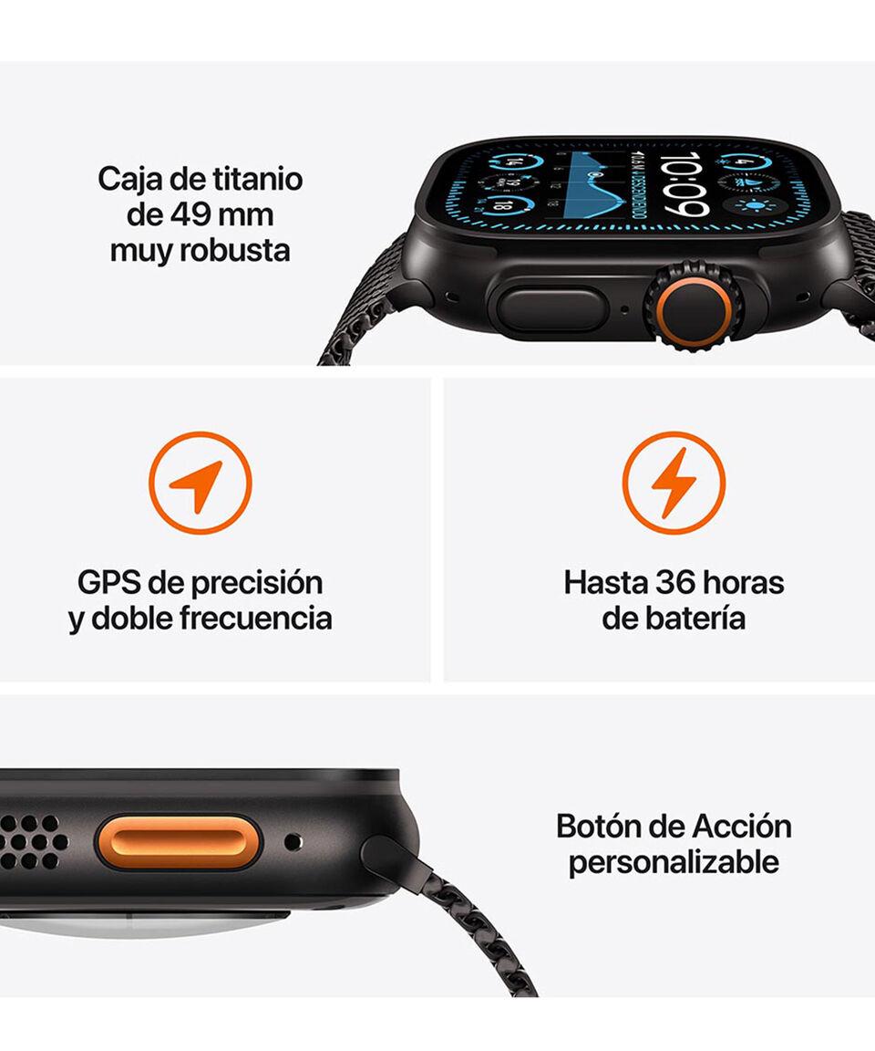 Apple Apple Watch Ultra 2 GPS + Cellular Caja De Titanio Negro De 49 Mm Correa Trail Negra - M-L