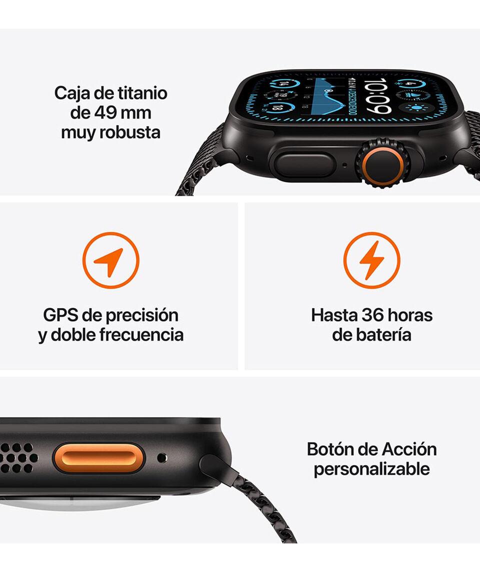 Apple Apple Watch Ultra 2 GPS + Cellular Caja De Titanio Negro De 49 Mm Correa Ocean Negra