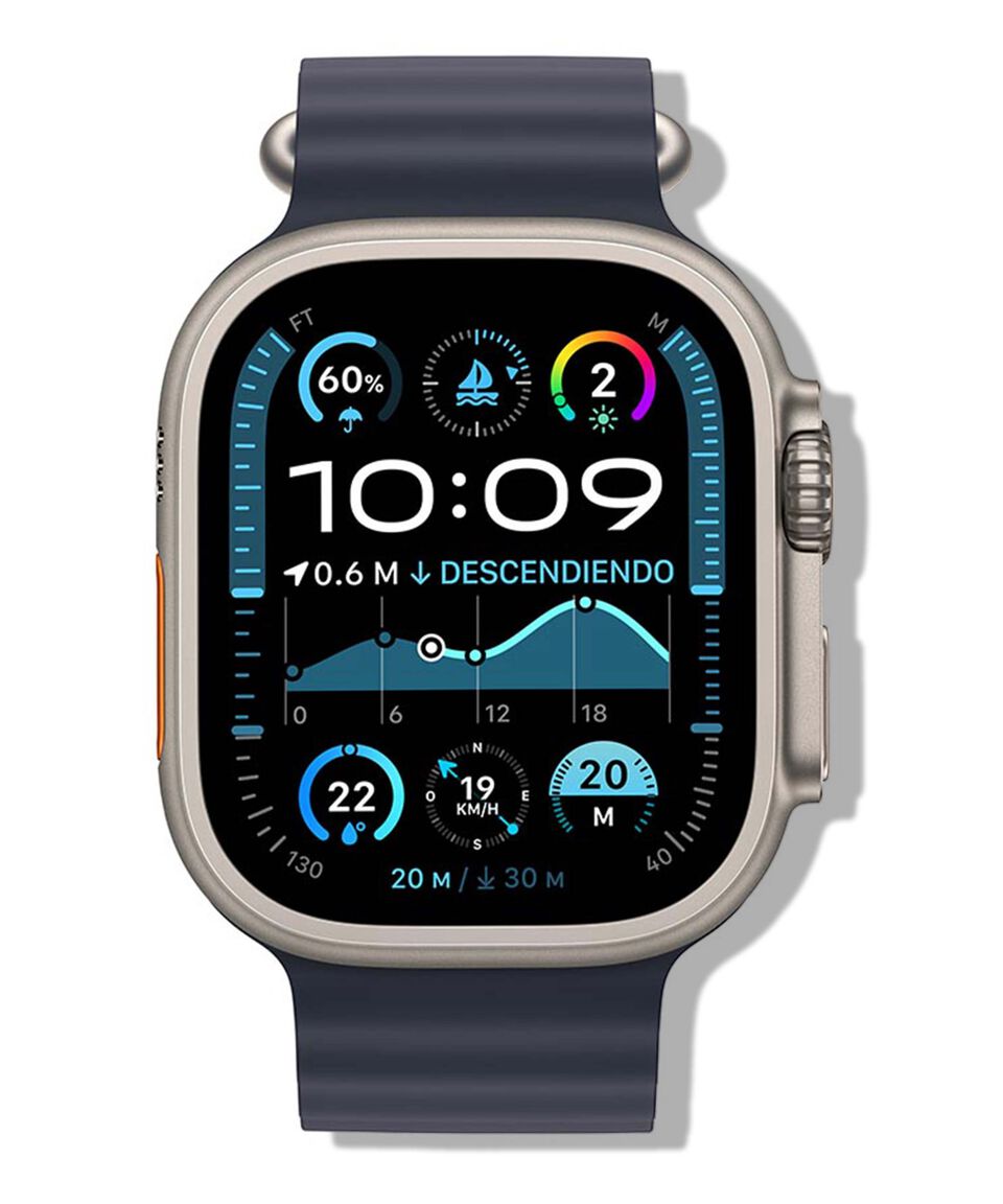 Apple Apple Watch Ultra 2 GPS + Cellular Caja de titanio natural de 49 mm Correa Ocean azul marino