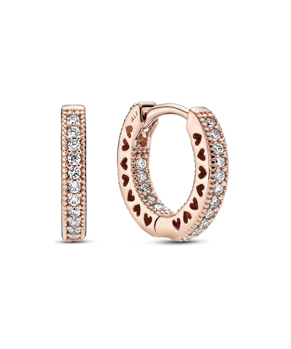 Pandora Aretes circulares con zirconias cúbicas Signature Mujer