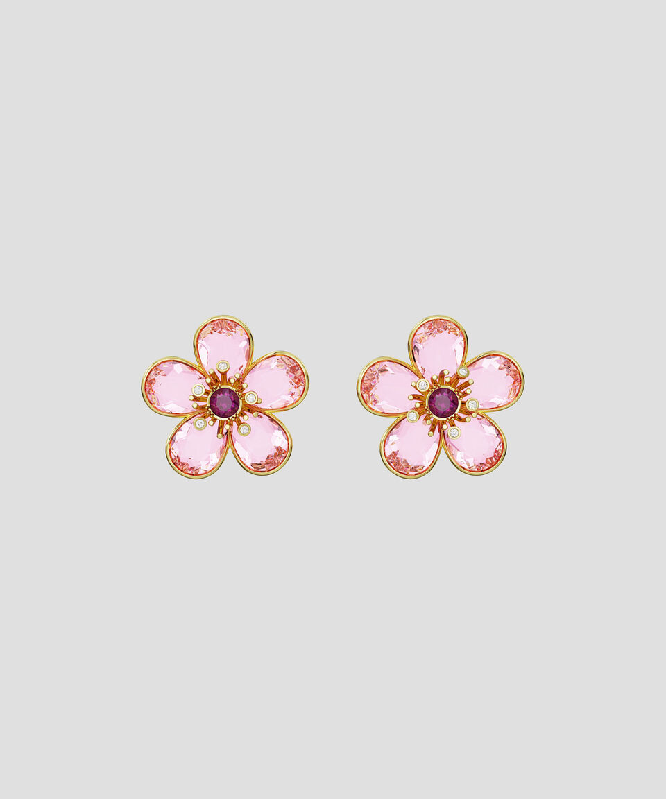 Swarovski Aretes con forma de flor y cristales Florere Mujer