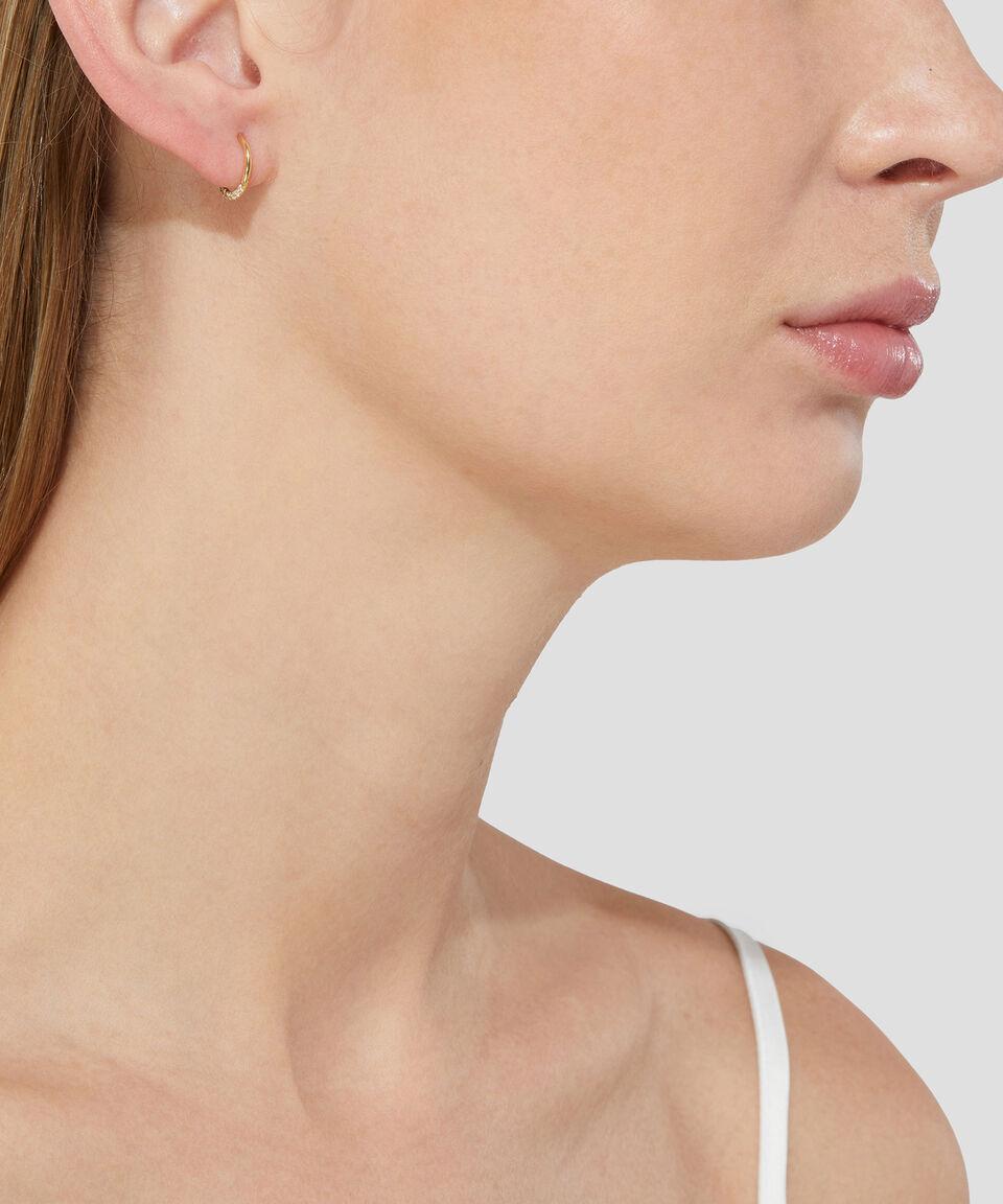 Eugenia Aretes De Aro En Oro Amarillo De 18 Kilates Con Diamantes Mujer