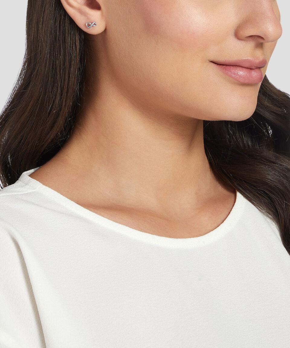 Pandora Aretes De Botón En Plata .925 Infinito Reluciente Mujer