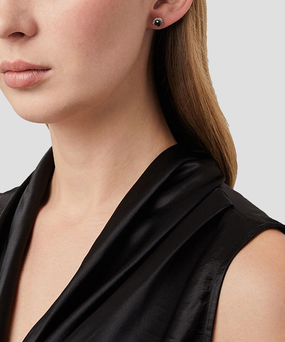 Eternity Aretes Redondos En Oro Rosa De 14 Kilates Con Diamantes Mujer