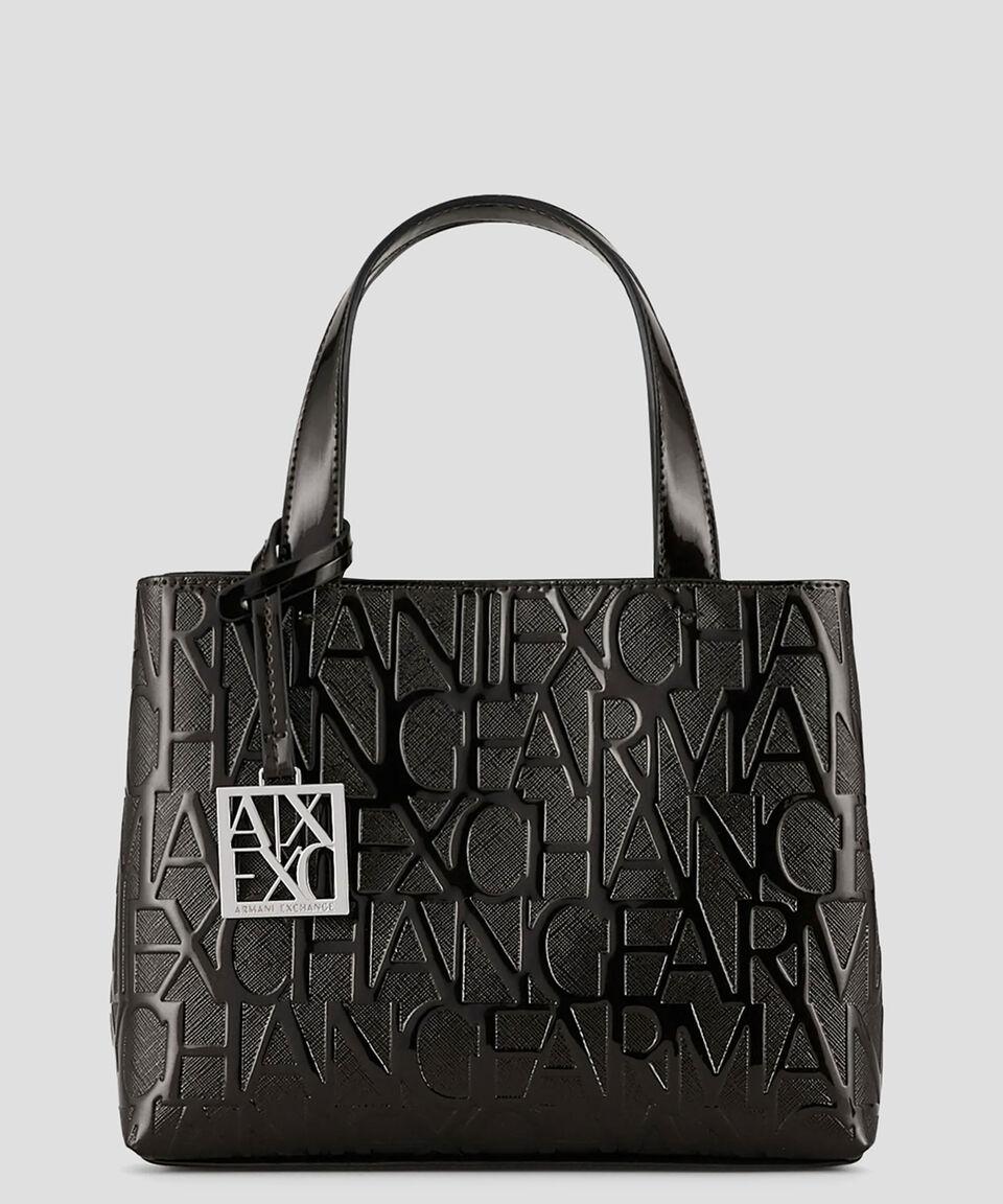 Armani Exchange Bolso Tote negro monogram Mujer