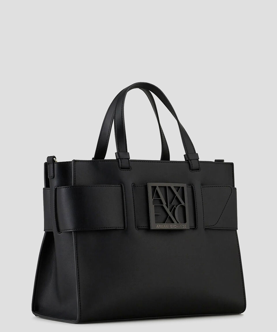 Armani Exchange Bolso Tote Negro Mujer