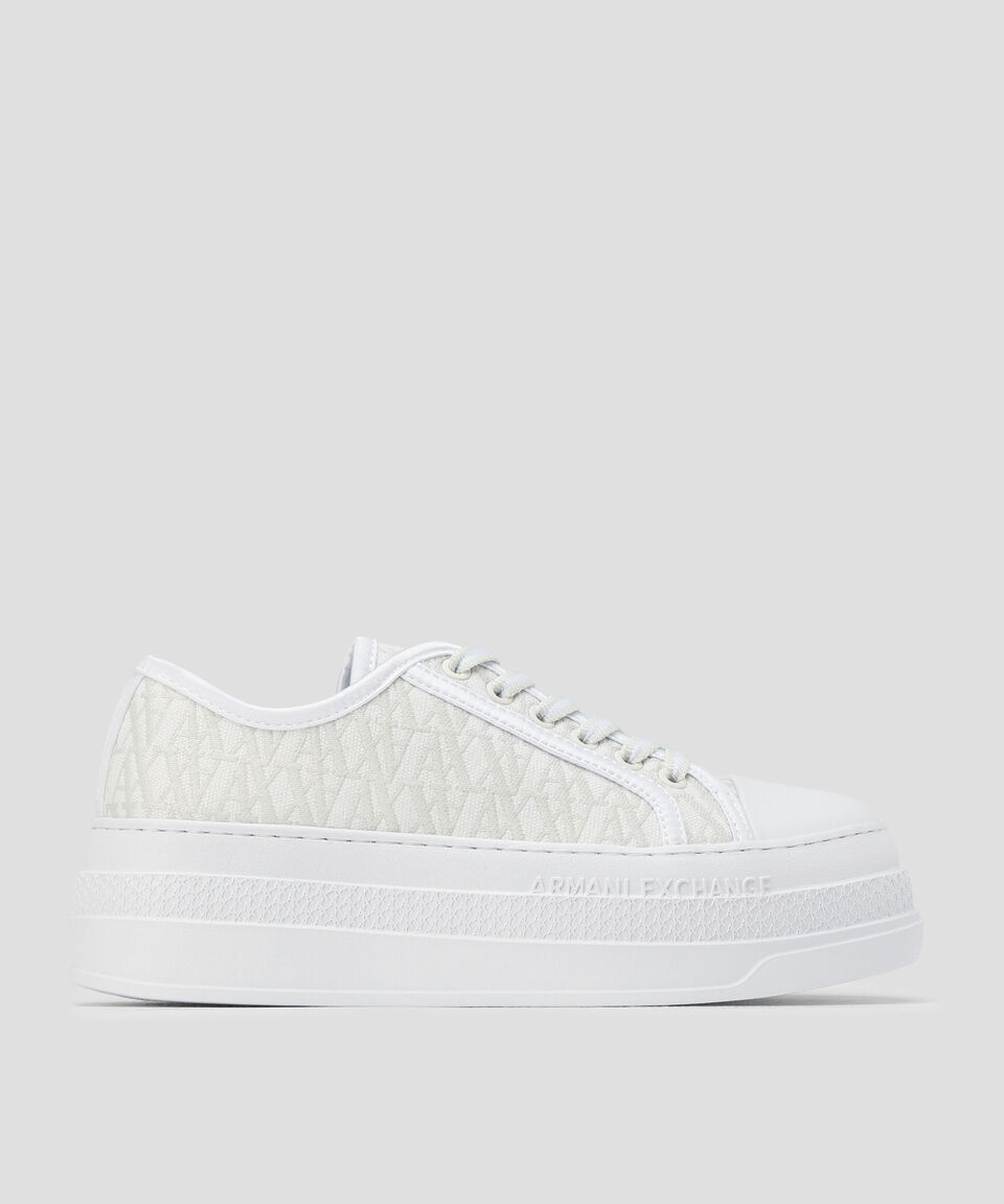 Armani Exchange Tenis Casuales Monogram Mujer