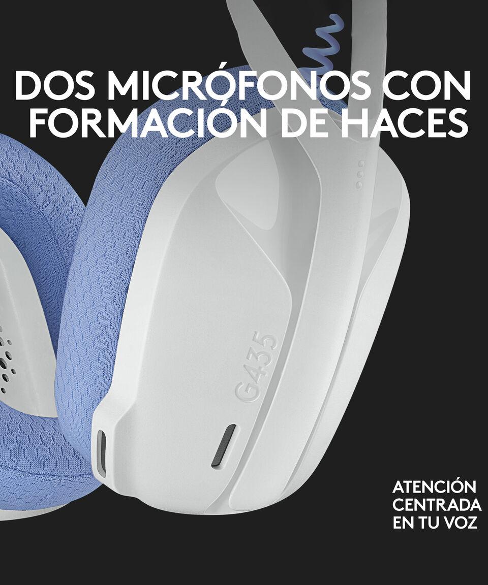 Logitech Audífonos Gaming Inalámbricos Bluetooth G435 Blanco