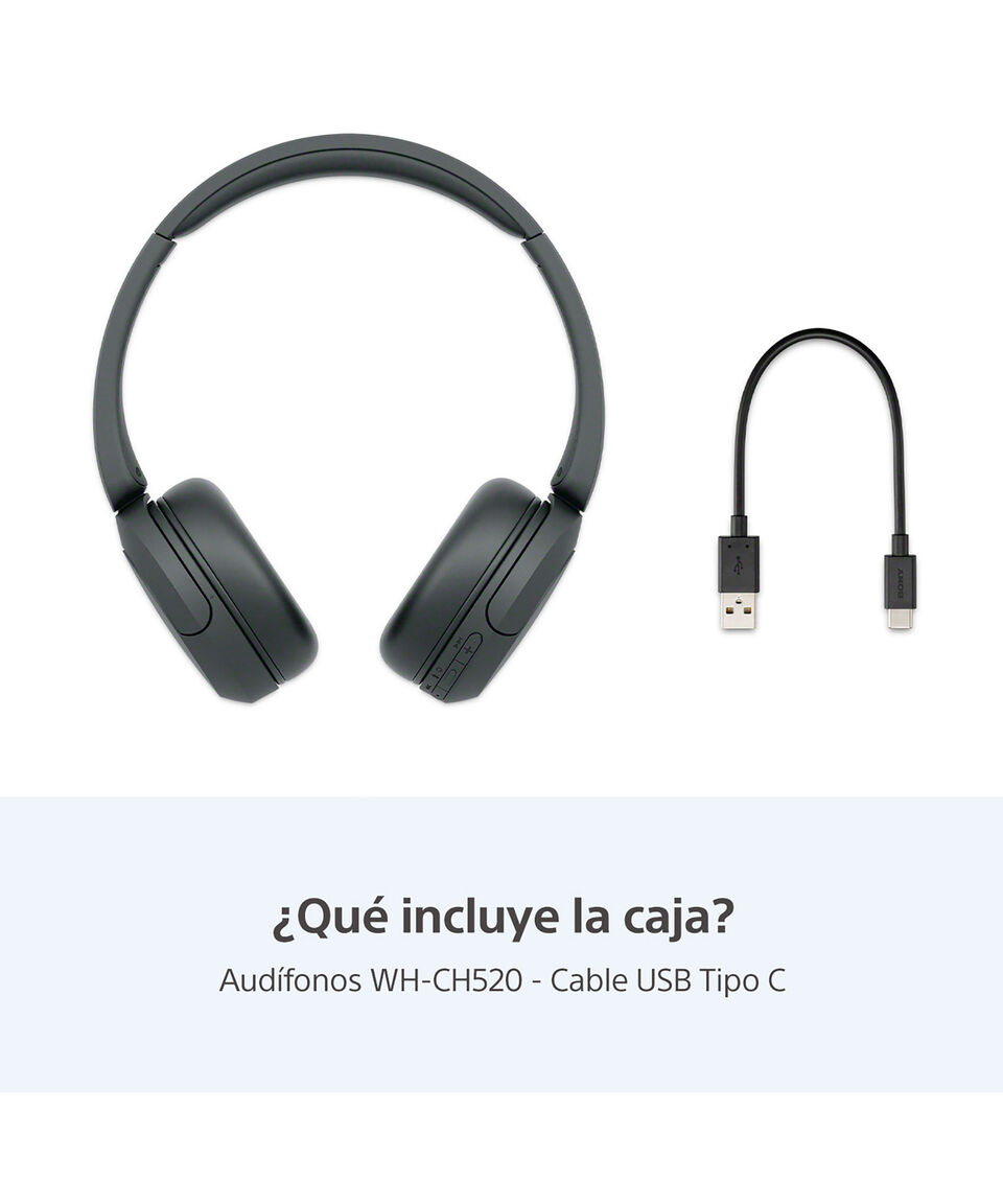 Sony Audífonos Inalámbricos Bluetooth WH-CH520 Negros