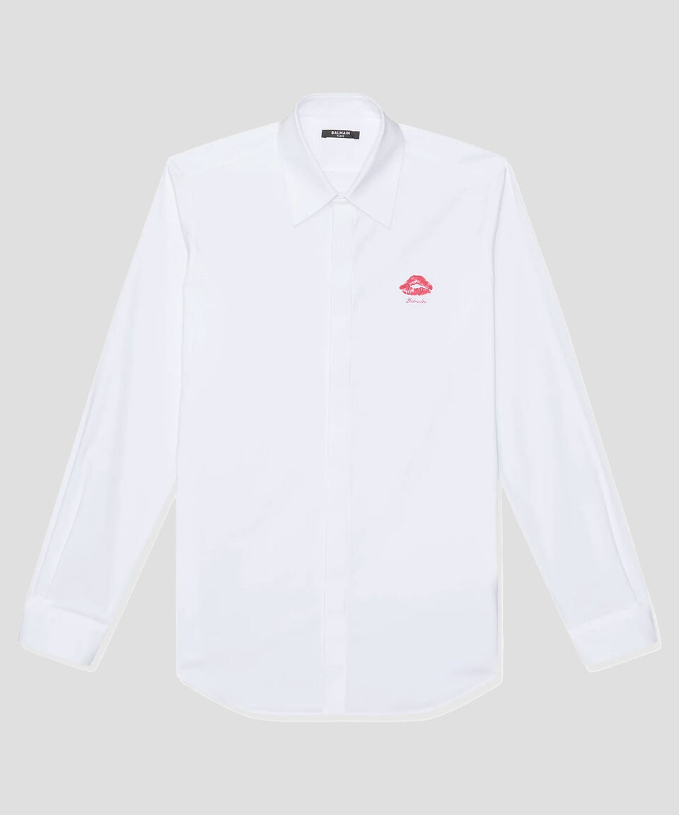 Balmain Camisa De Vestir Con Manga Larga Hombre