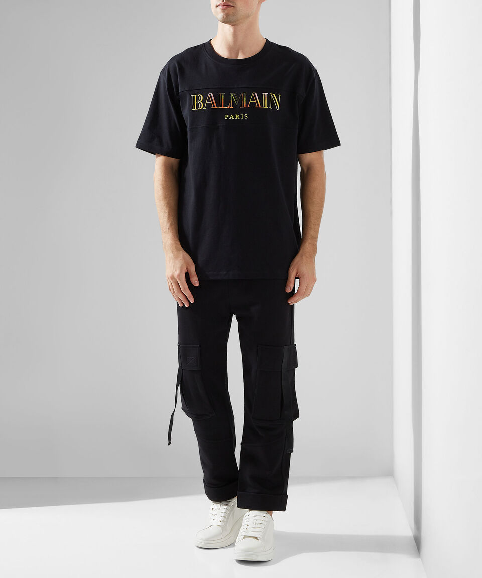 Balmain Playera Cuello Redondo Manga Corta Hombre