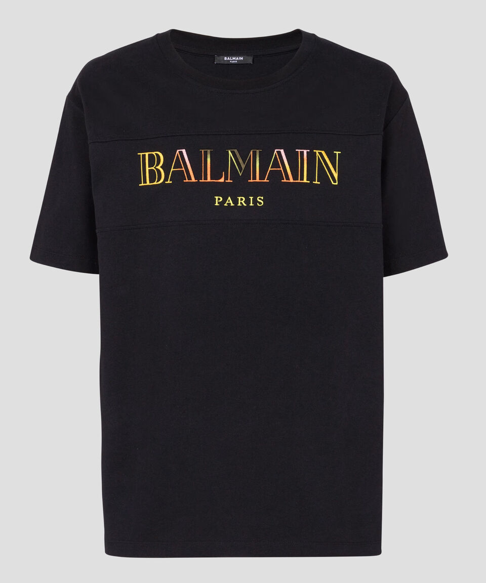 Balmain Playera Cuello Redondo Manga Corta Hombre