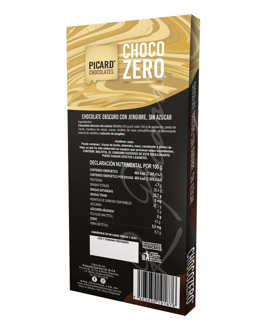 Picard Barra Chocolate Obscuro Con Jengibre Sin Azúcar 100 G