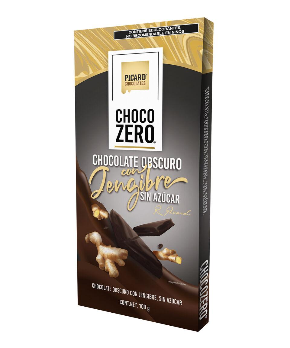 Picard Barra Chocolate Obscuro con jengibre sin azúcar 100 g