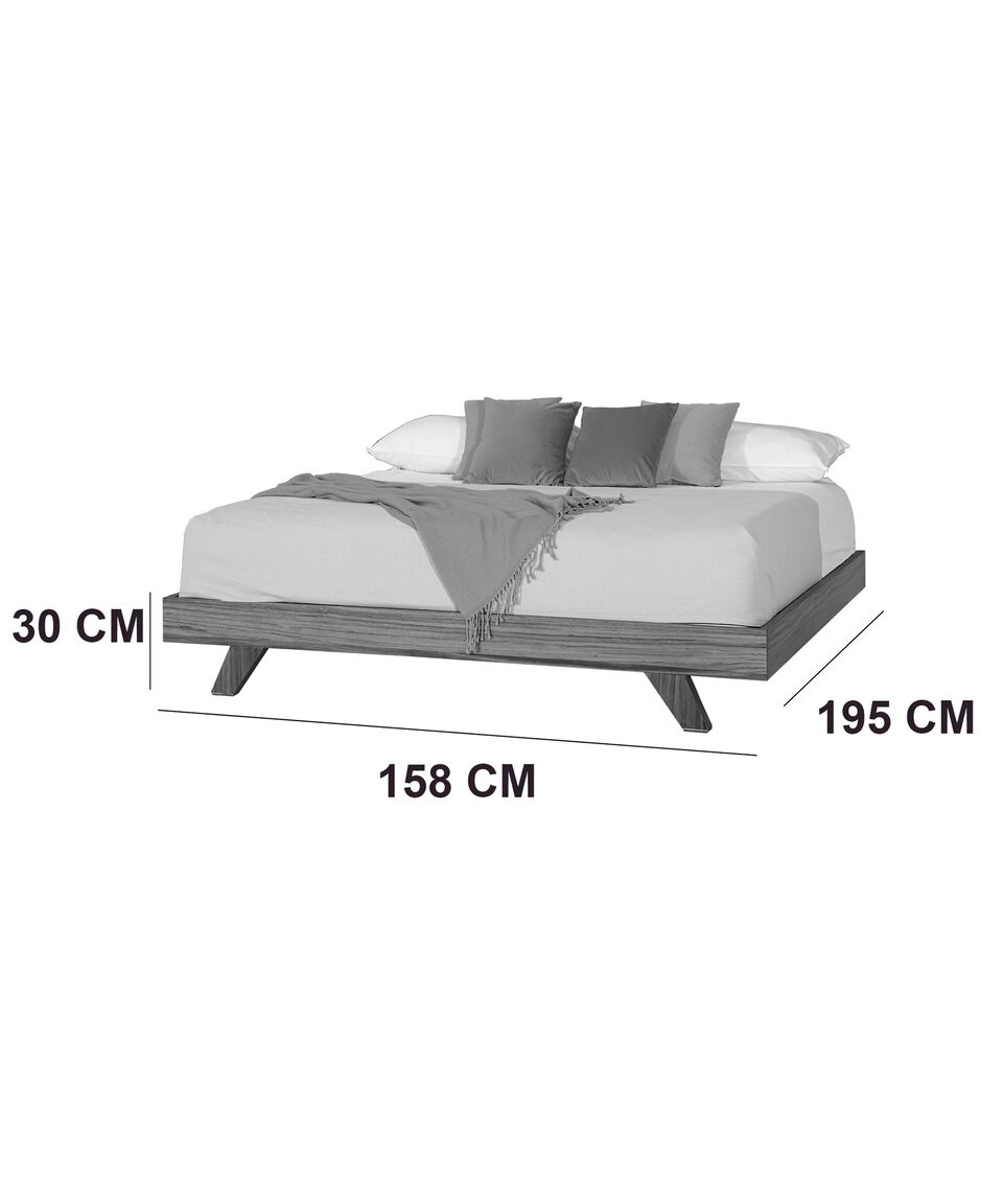 Del Toro Mu Base De Cama Queen Size Caribe En Fibras De Madera