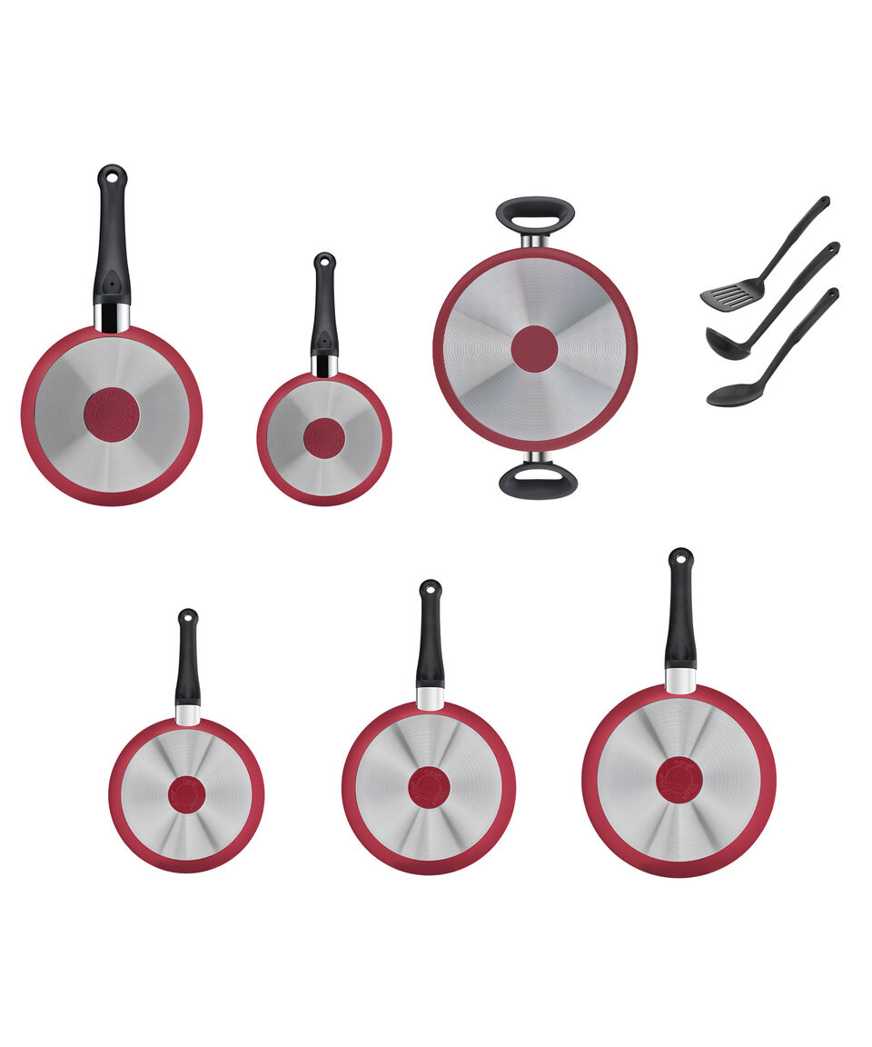 T-fal Batería De Cocina 12 Piezas Character En Aluminio