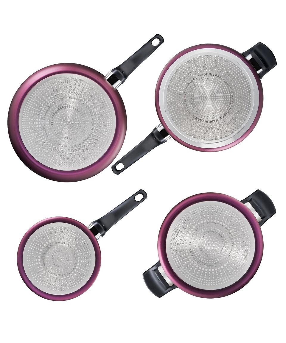 T-fal Batería De Cocina En Aluminio Ultimate 9 Piezas Morada