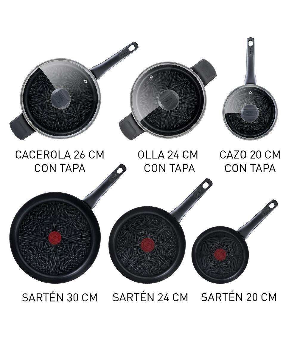T-fal Batería De Cocina En Aluminio Ultimate 9 Piezas Morada