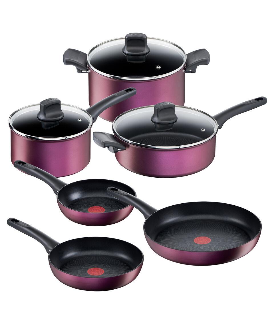 T-fal Batería de Cocina en aluminio Ultimate 9 Piezas morada