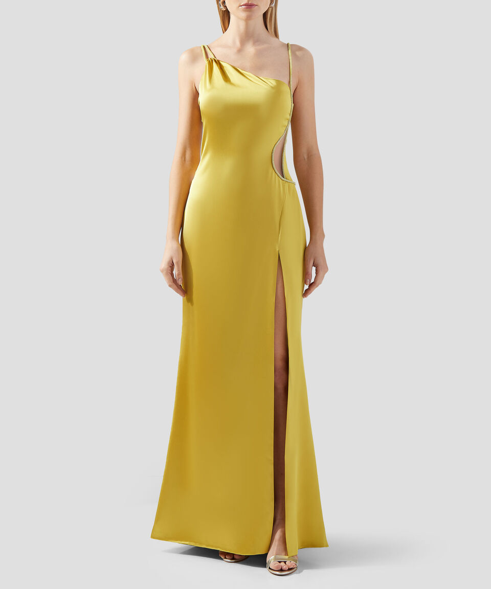 BCBGMAXAZRIA Vestido Largo Liso Mujer