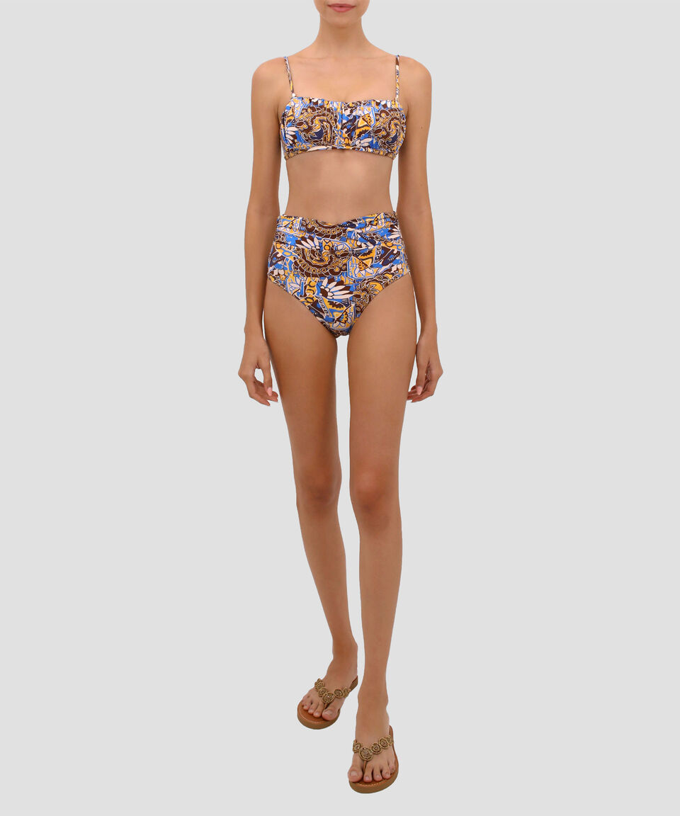 Zingara Bikini Bottom Faja Cruzada Verona Con Estampado Mujer