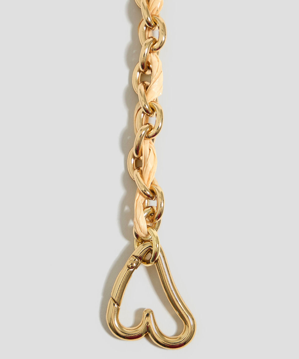 Bimba Y Lola Collar Flores Cerámica Y Rafia Mujer