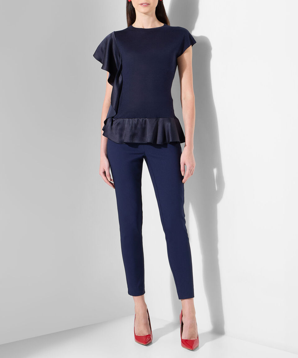 Alberta Ferretti Blusa Lisa Sin Mangas Con Holán Mujer