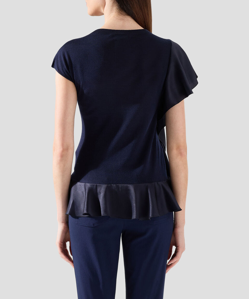 Alberta Ferretti Blusa Lisa Sin Mangas Con Holán Mujer