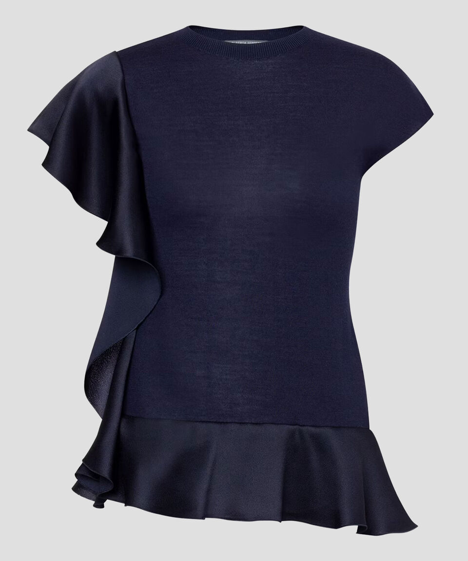 Alberta Ferretti Blusa Lisa Sin Mangas Con Holán Mujer