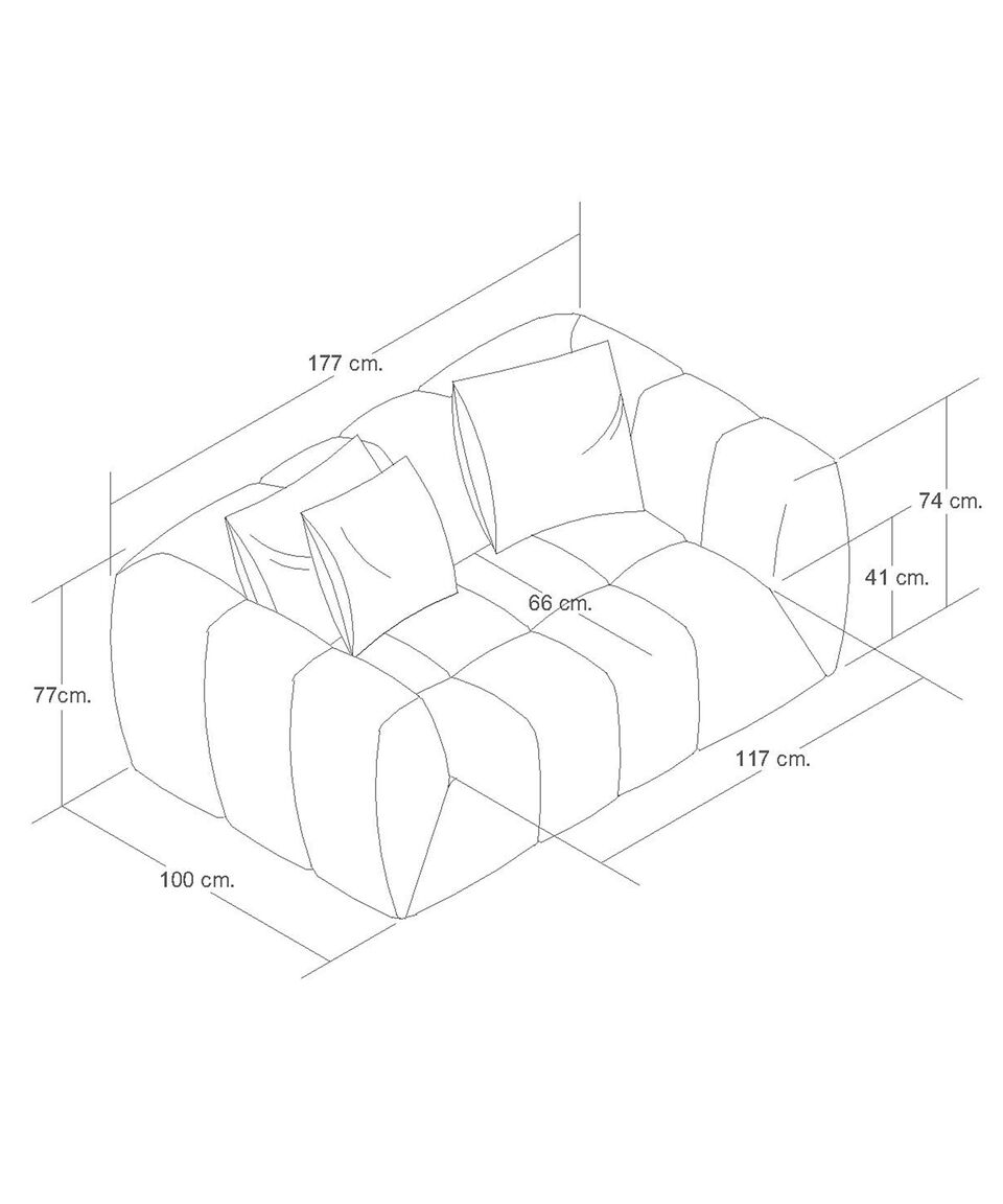 Boal Love Seat Cecio Azul