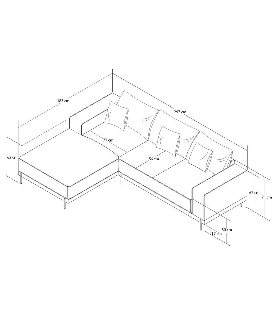 Boal Sala Esquinera Izquierda Indigo Blanco