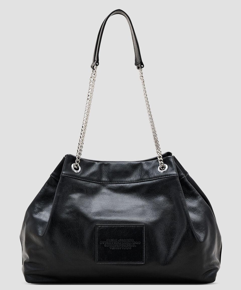 Marc Jacobs Bolsa Bucket Negra En Piel The Large Chain Mujer