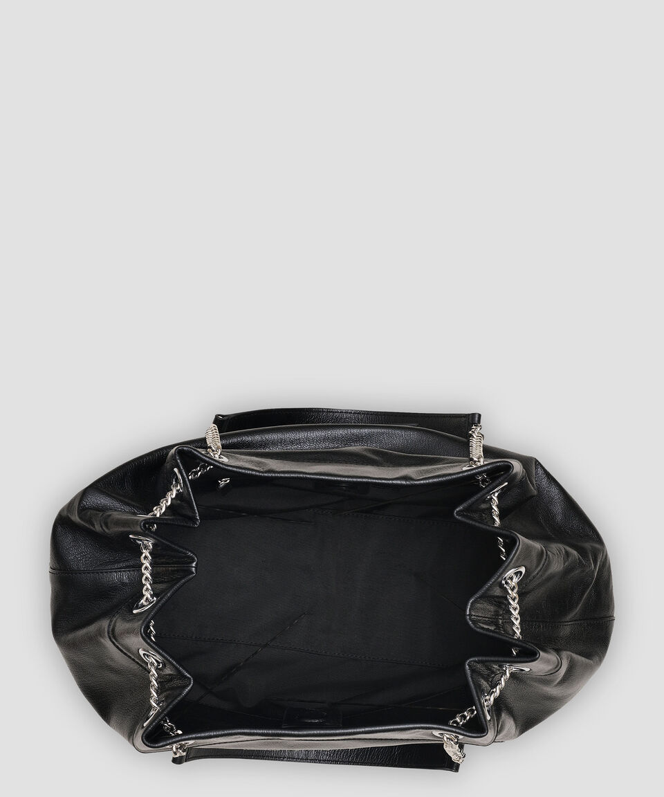 Marc Jacobs Bolsa Bucket Negra En Piel The Large Chain Mujer