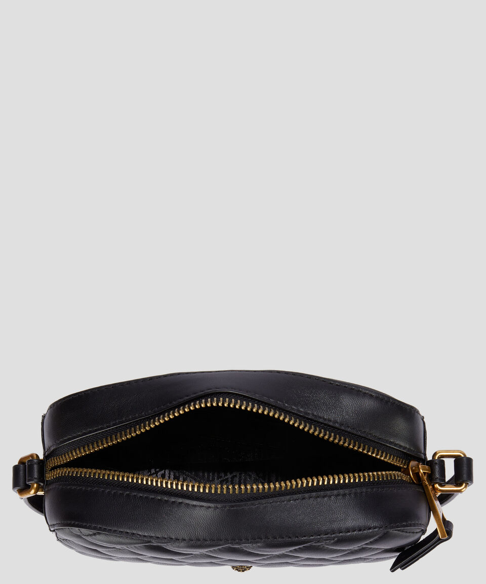 Kurt Geiger Bolsa Crossbody Kensington En Piel Negra Acolchada Mujer