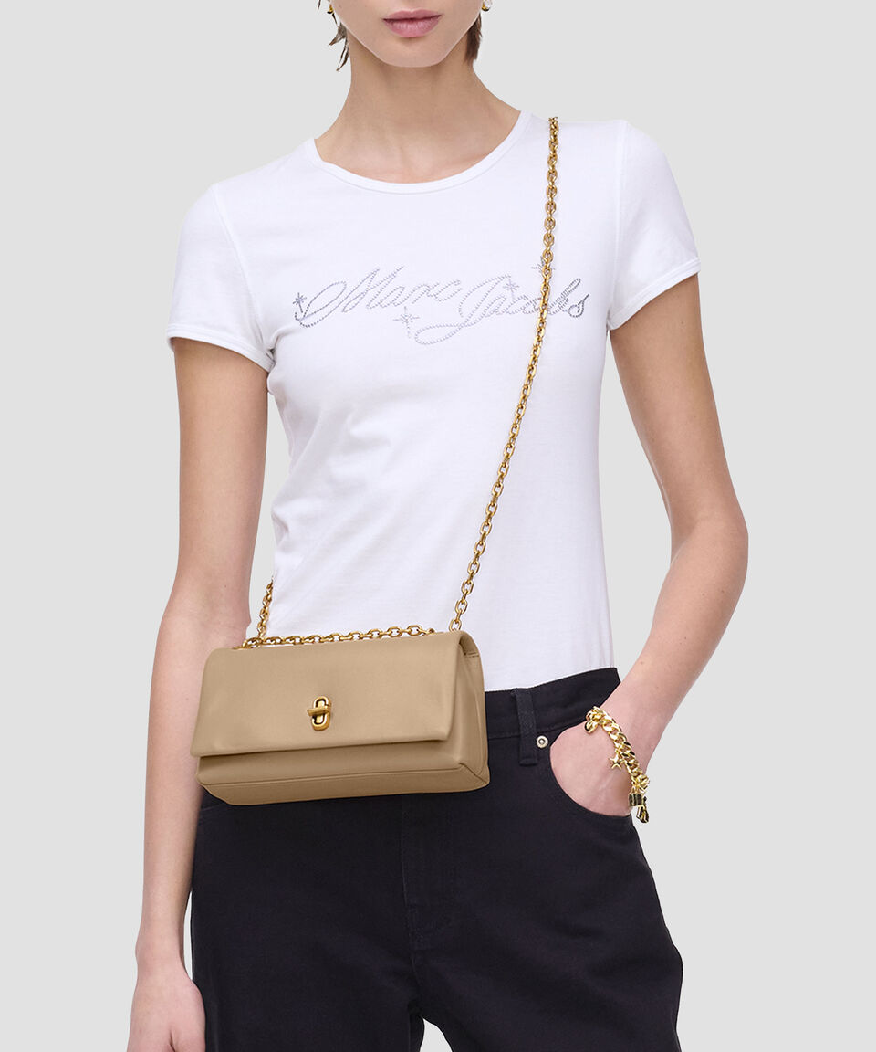 Marc Jacobs Bolsa Crossbody Tipo Cartera Camel En Piel The Dual Chain Mujer