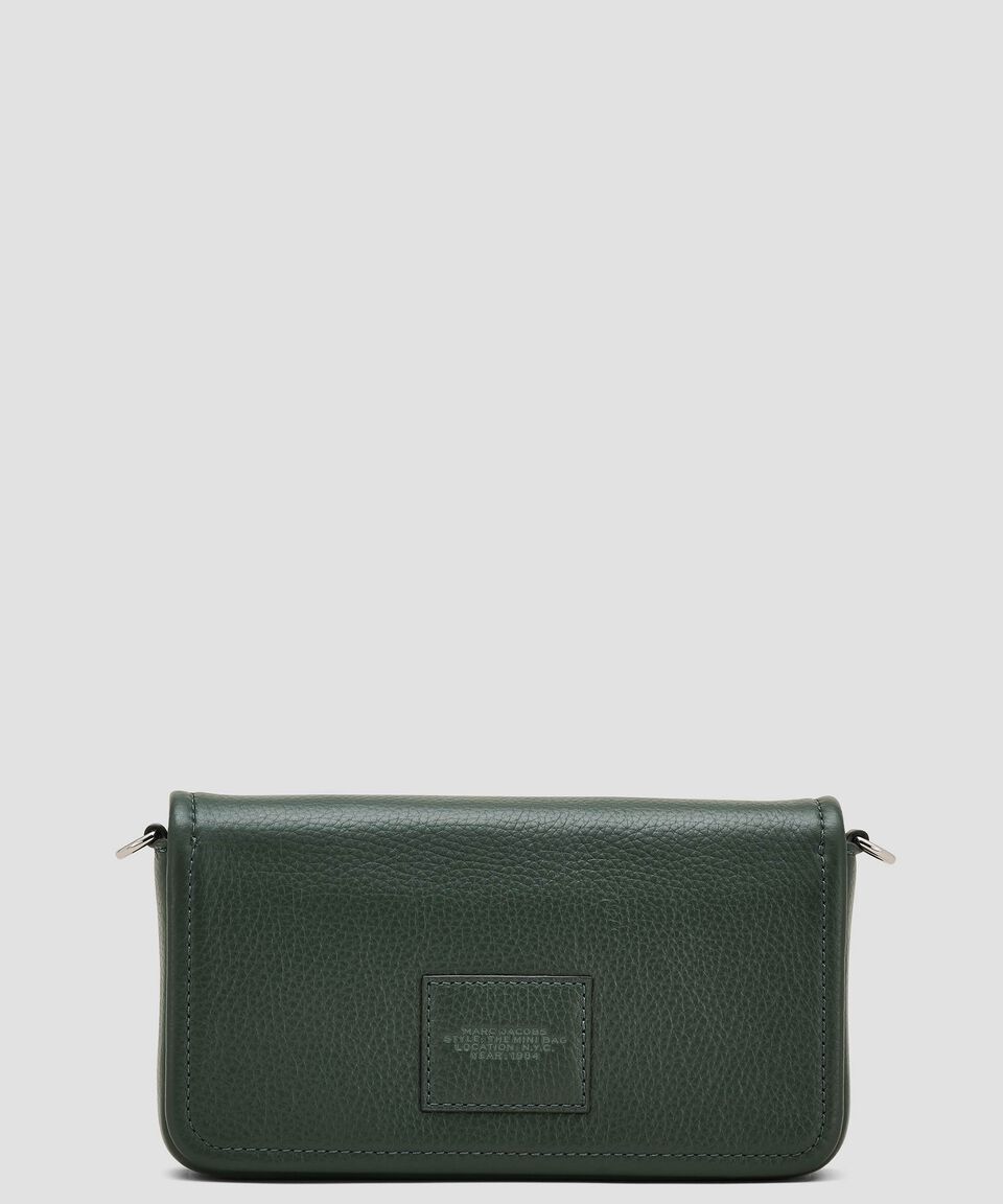 Marc Jacobs Bolsa Mini Crossbody Verde En Piel The Leather Granulada Mujer