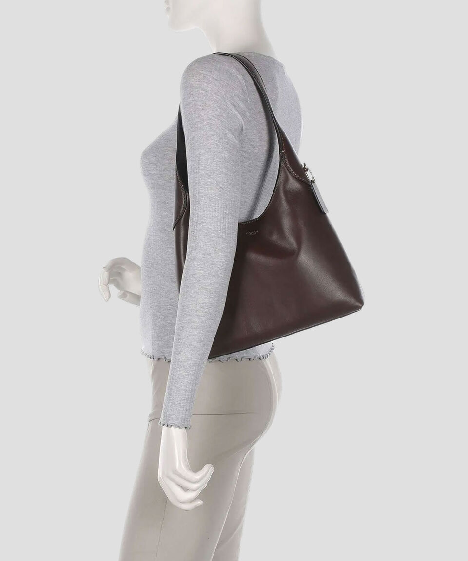 Coach Bolsa Shoulder Café Obscuro En Piel Brooklyn 28 Mujer