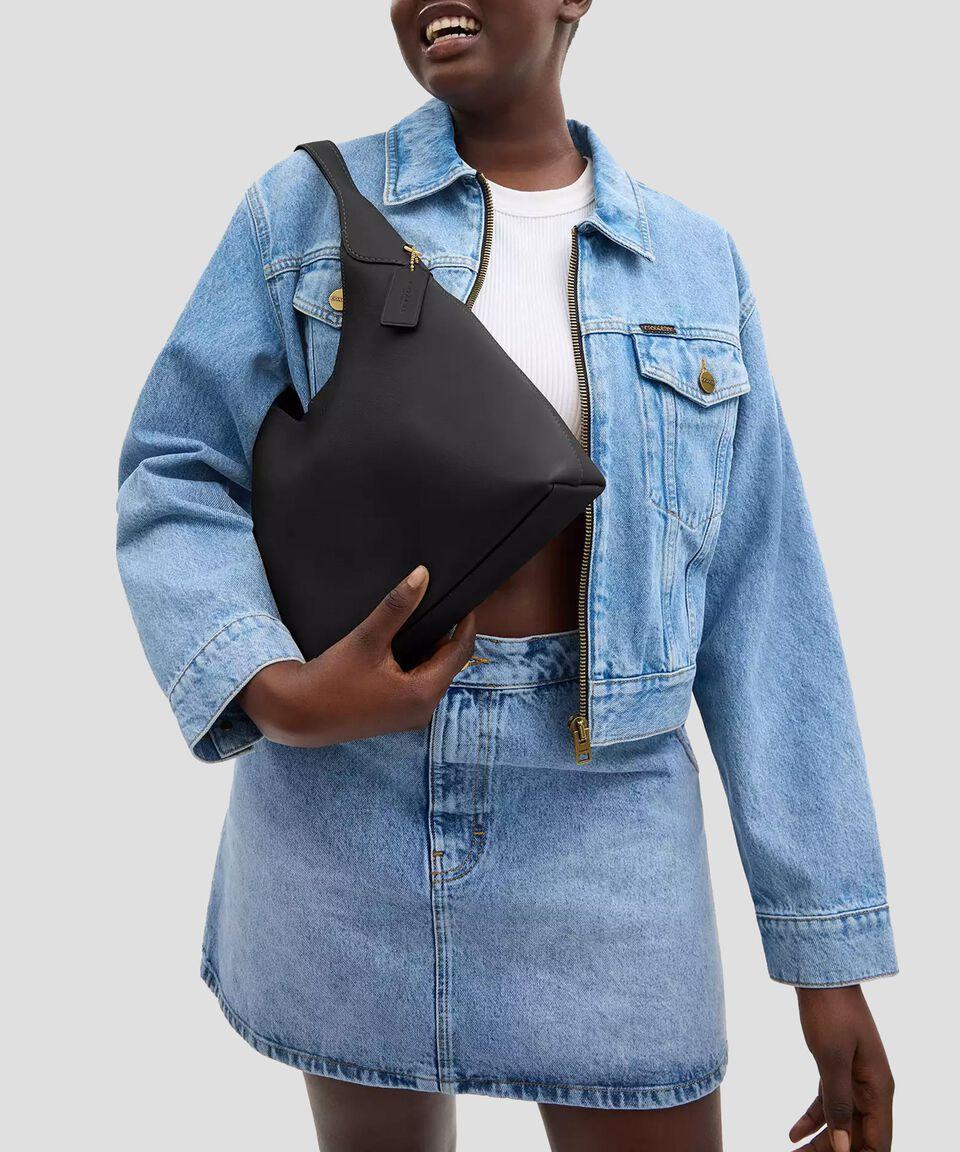 Coach Bolsa Shoulder Negro En Piel Brooklyn 28 Granulado Mujer