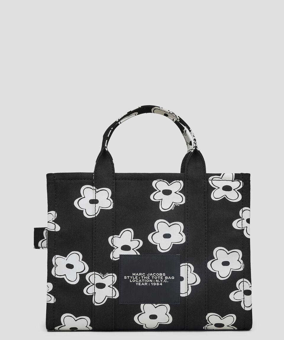 Marc Jacobs Bolsa Tote Negra Medium The Daysi Canvas Estampada Mujer