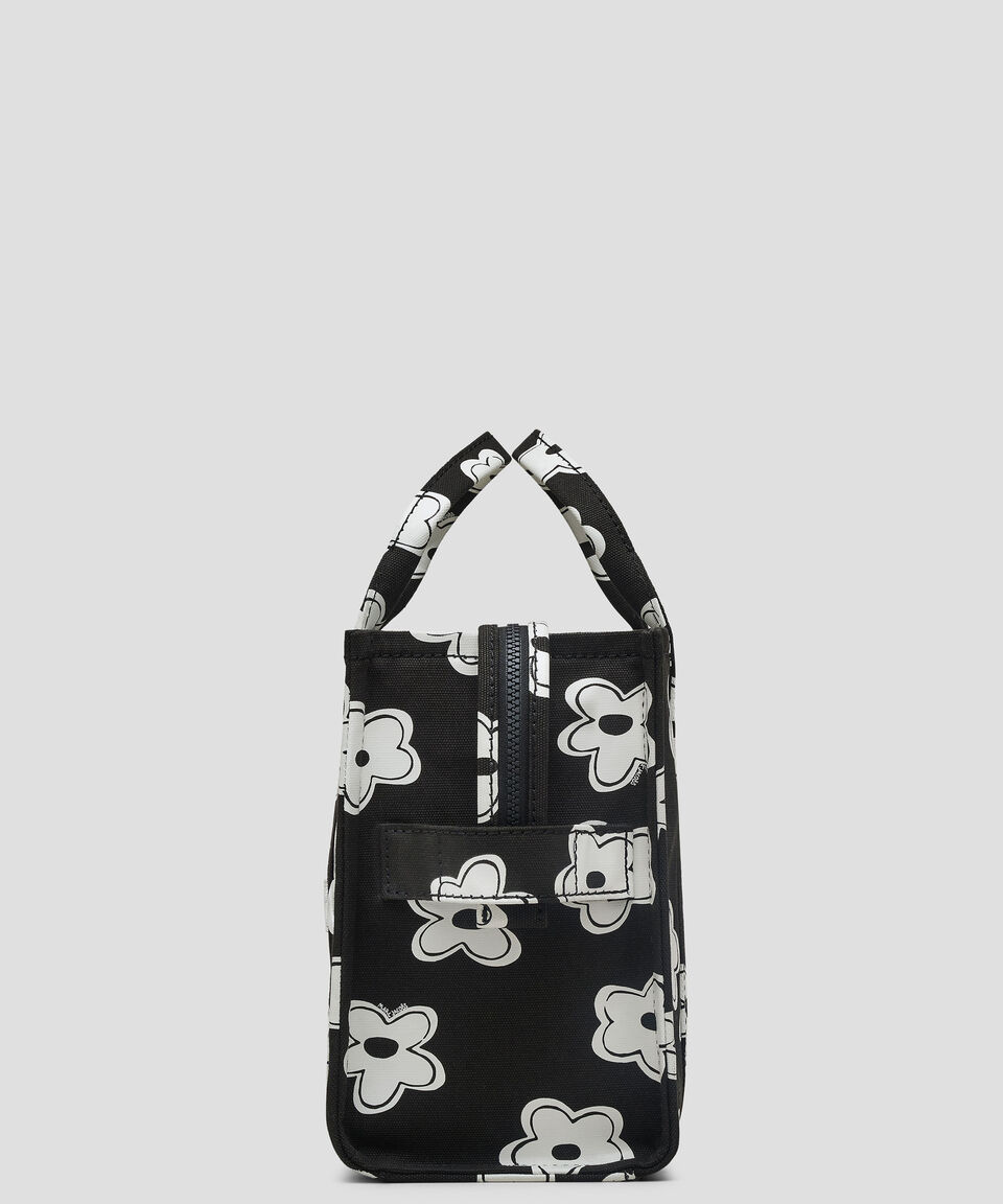 Marc Jacobs Bolsa Tote Negra Medium The Daysi Canvas Estampada Mujer