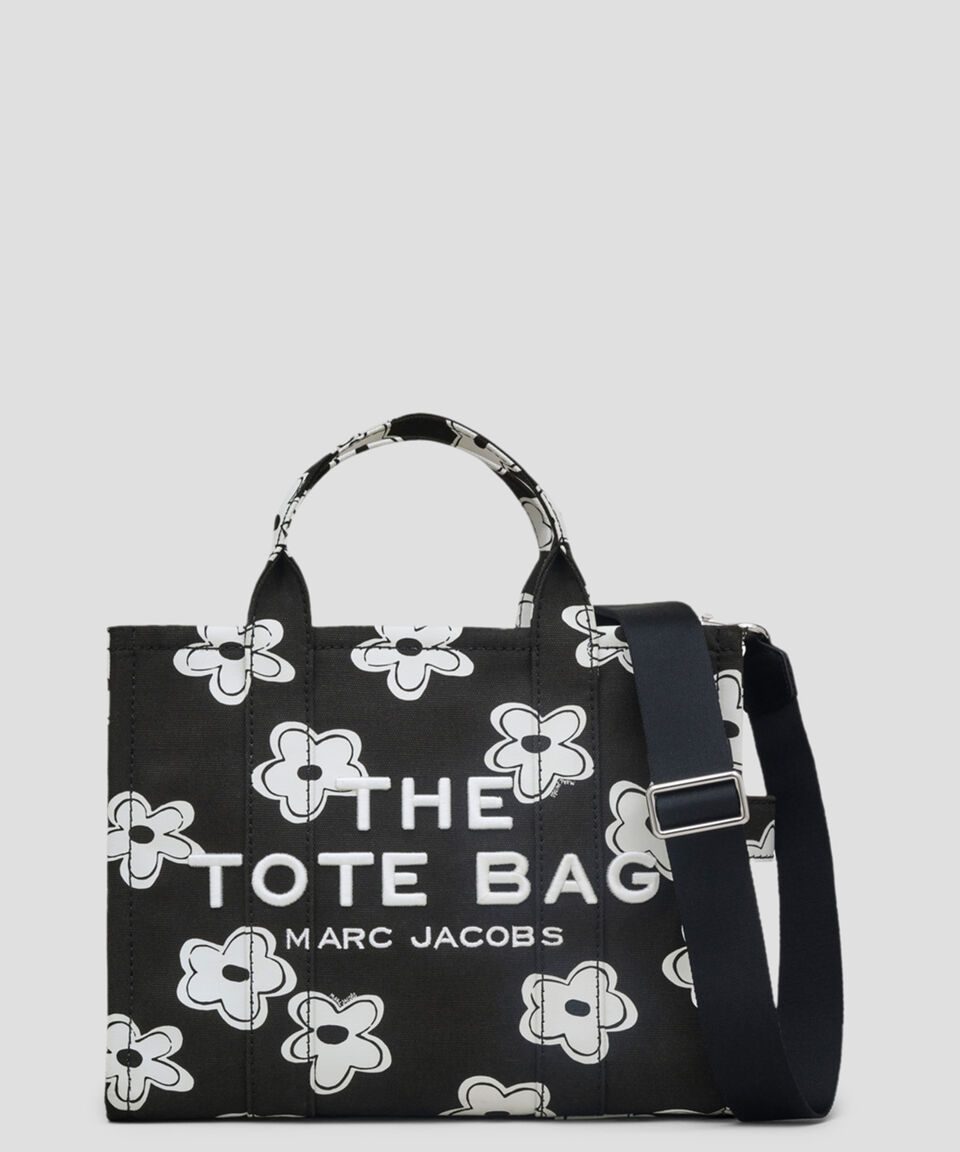 Marc Jacobs Bolsa tote negra Medium The Daysi Canvas estampada Mujer