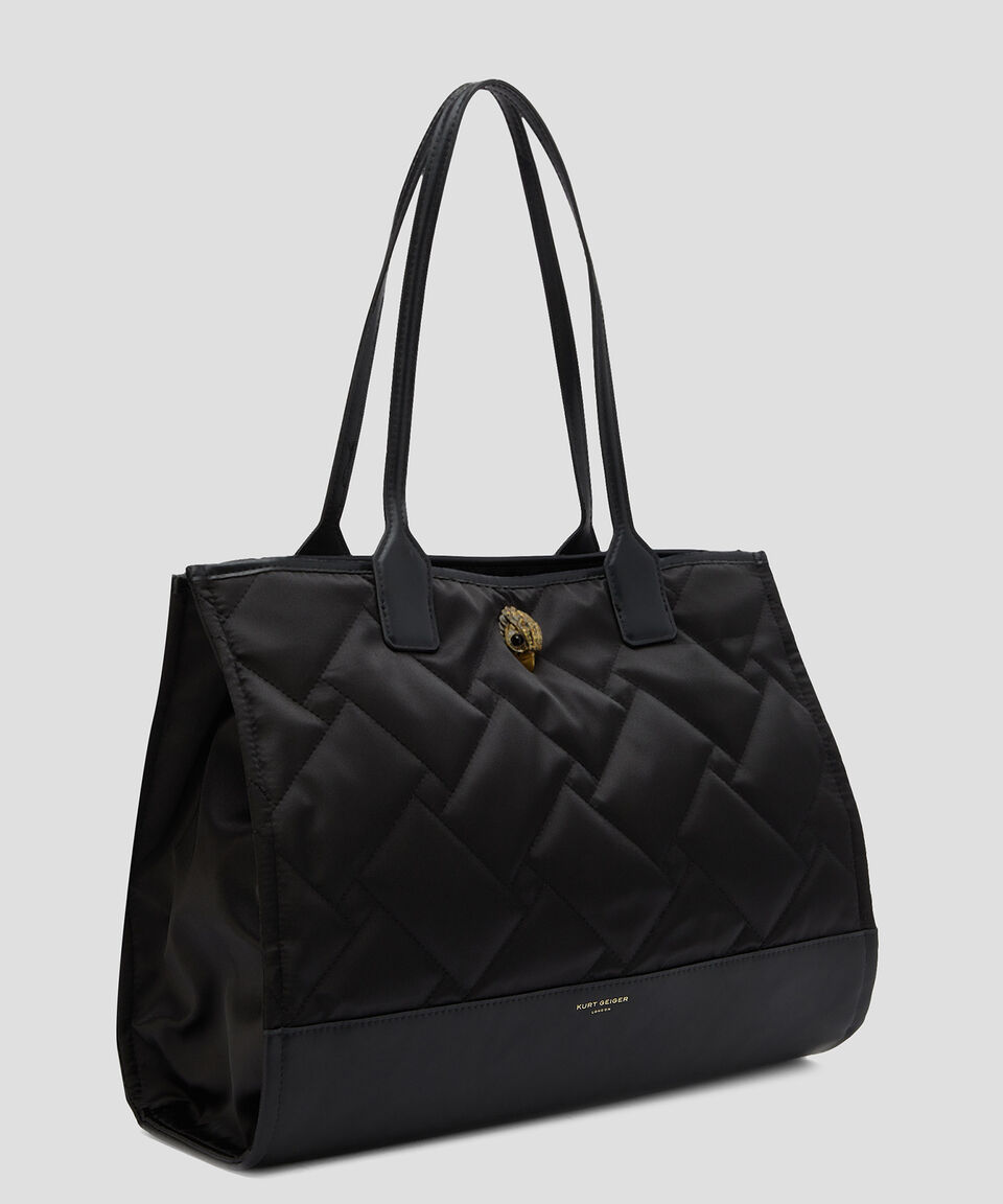 Kurt Geiger Bolsa Tote Recycled Negra Capitonada Mujer