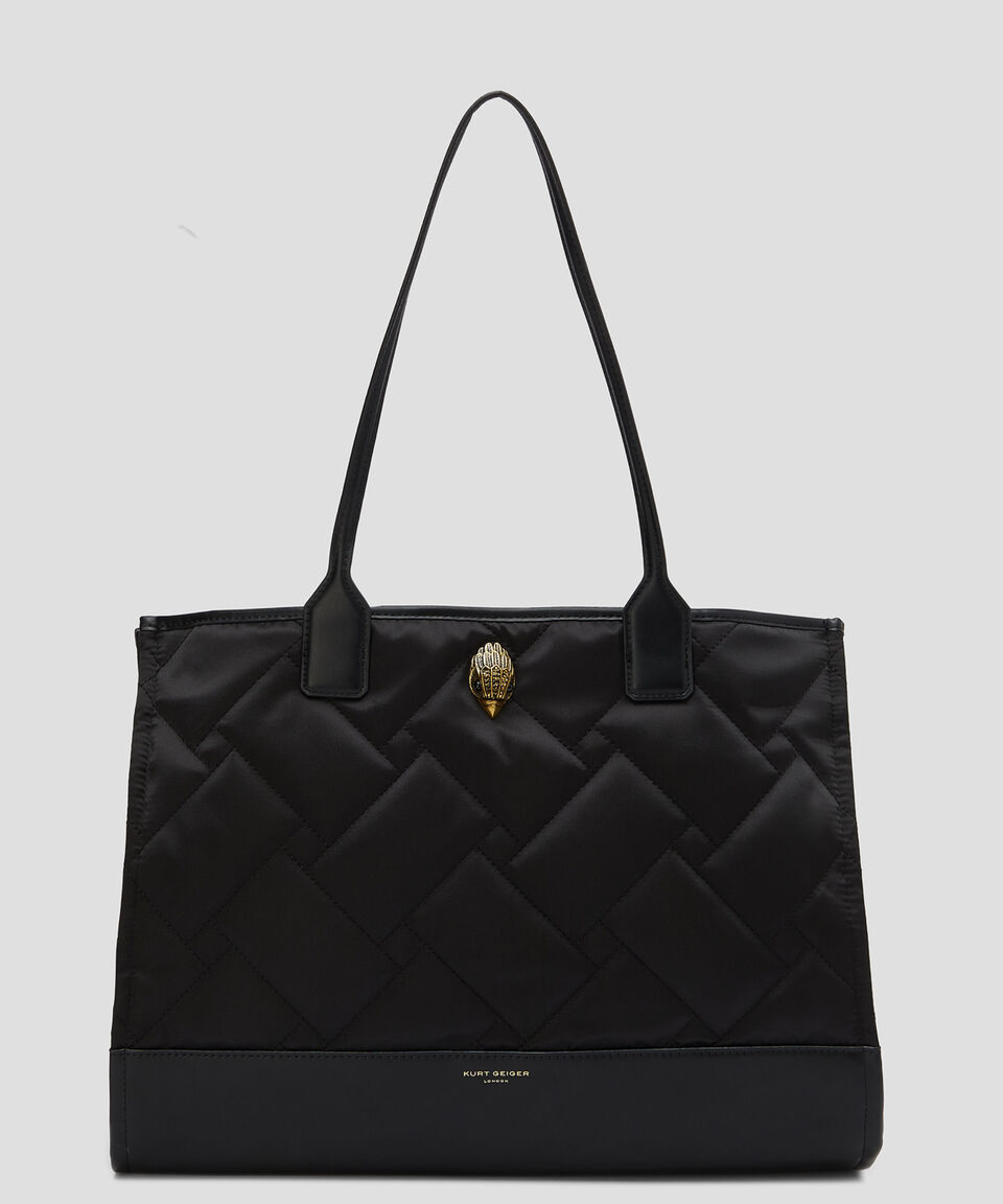 Kurt Geiger Bolsa Tote Recycled Negra Capitonada Mujer