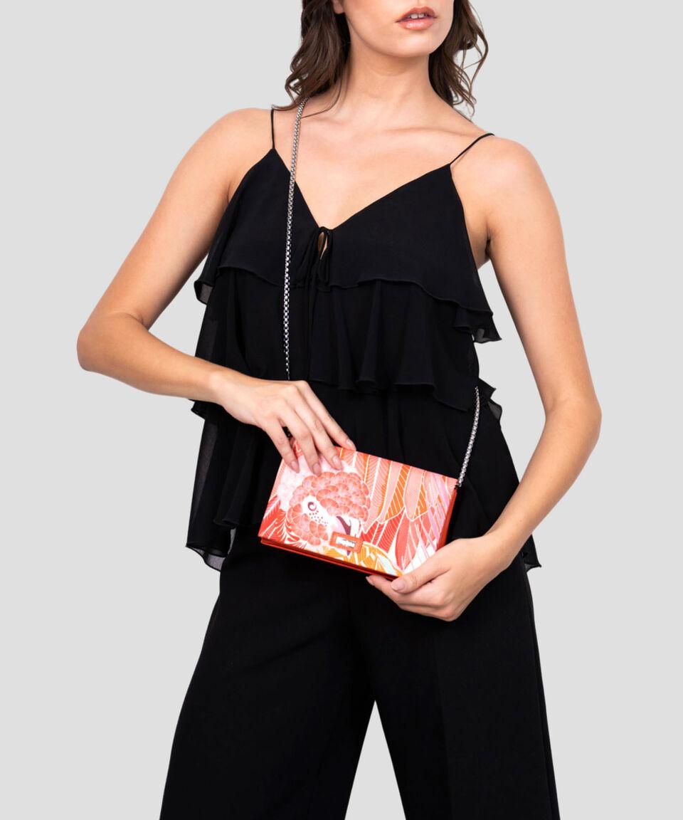 Pineda Covalin Bolso Clutch En Piel Guacamaya Mujer